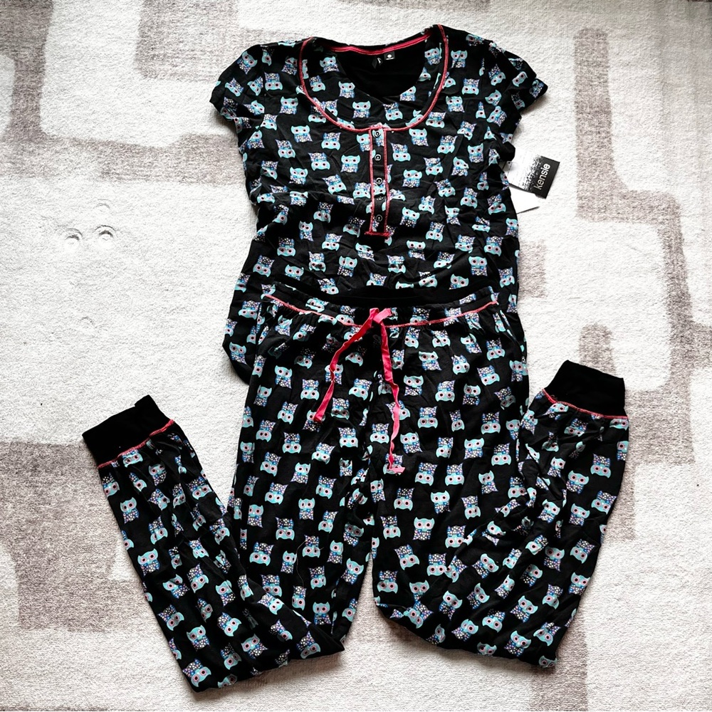 BNWT KENSIE PAJAMA SET WITH OWL PRINT